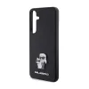 Karl Lagerfeld Saffiano Karl & Choupette Metal Pin - Samsung Galaxy S24 Case (black)