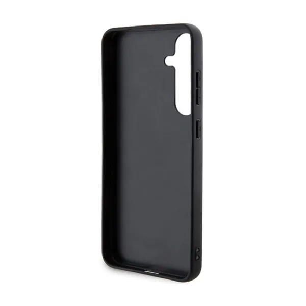Karl Lagerfeld Saffiano Karl & Choupette Metal Pin - Samsung Galaxy S24 Case (black)