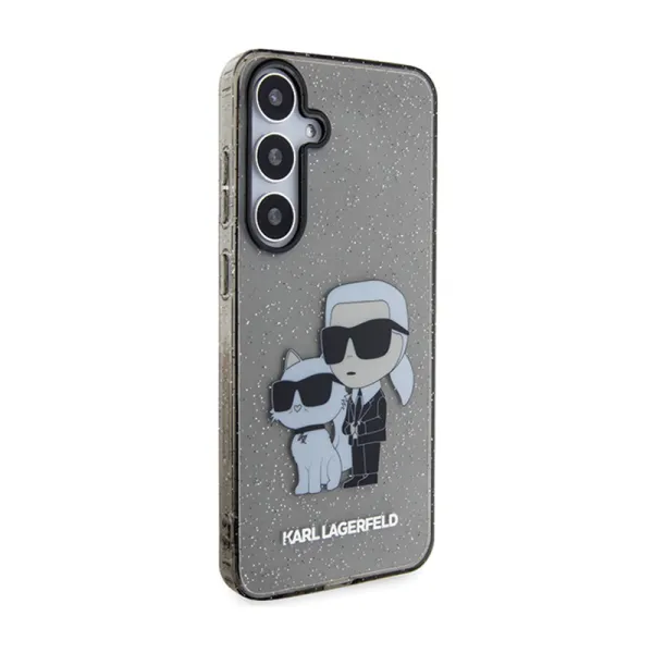 Karl Lagerfeld IML Glitter Karl & Choupette - Case for Samsung Galaxy S24+ (black)