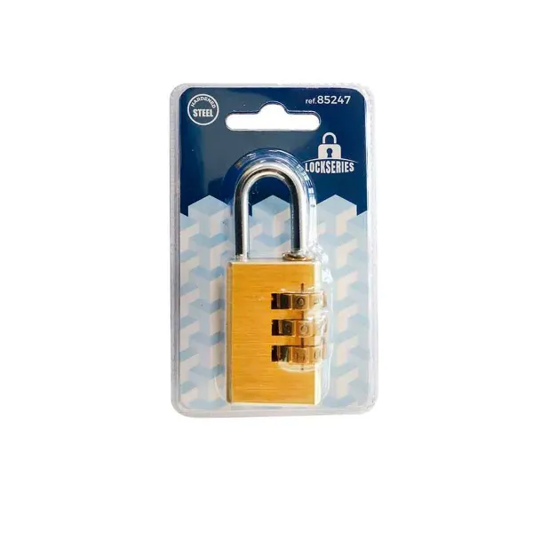 Combination padlock EDM Brass