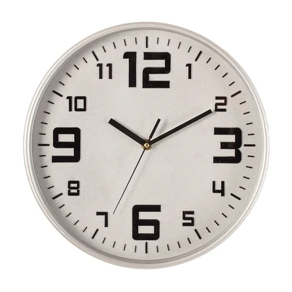 Table clock Atmosphera Silver polypropylene (Ø 30 cm)