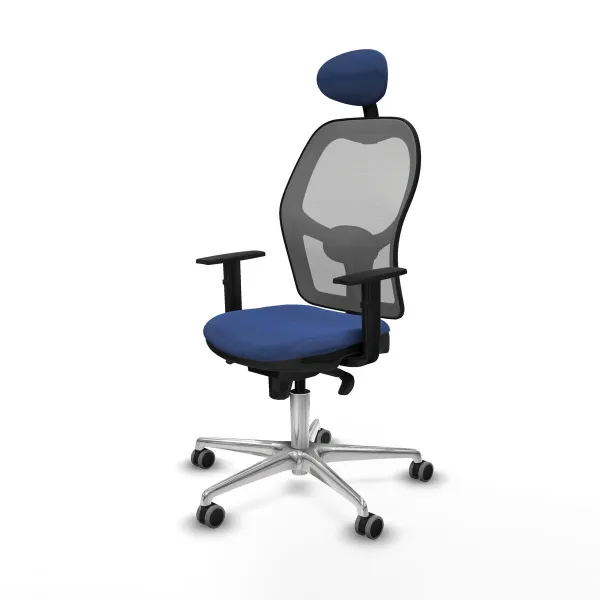Office Chair with Headrest Jorquera Piqueras y Crespo 1D086G1 Navy Blue