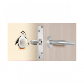Doorstop Inofix Doors Penguin Adhesive White/Black PVC