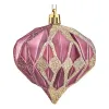 Christmas Baubles Diamond Ø 8 cm 6 Units Pink Plastic