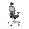 Office Chair with Headrest Piqueras y Crespo 3D086G1 Navy Blue