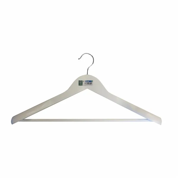 Hanger Mondex Suit Ecological Wood White (45 x 23 x 5,5 cm)