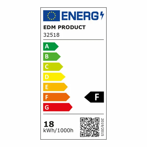 LED Wall Light EDM 220-240 V 18 W Polymer 1820 lm (33 x 6,6 cm)