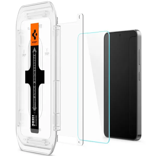 Spigen GLAS.TR EZ FIT 2-Pack - Tempered glass for Samsung Galaxy S25 / S24 (2 pieces)
