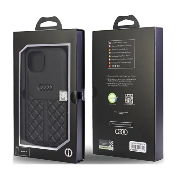 Audi Genuine Leather - Case for iPhone 14 (Black)