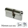 Cylinder EDM r13 European Short camlock Silver nickel (70 mm)