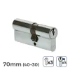 Cylinder EDM r15 European Long camlock Silver nickel (70 mm)