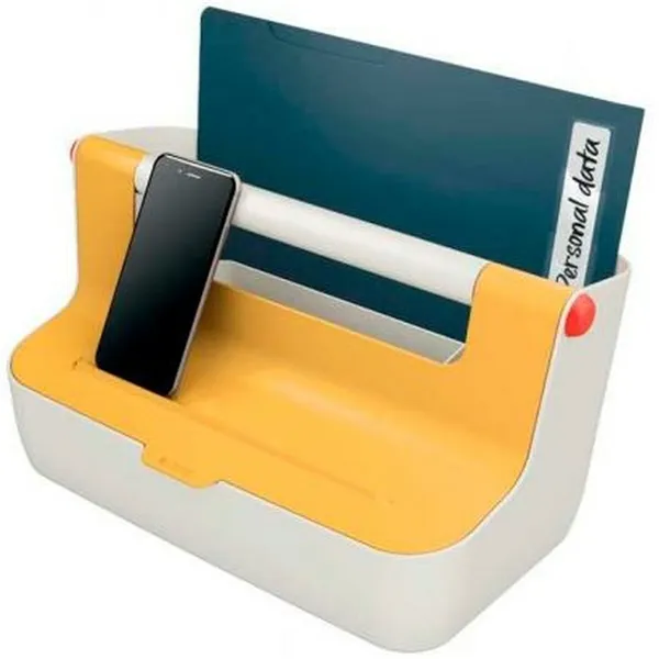 Storage Box Leitz Cosy Yellow ABS 21,4 x 19,6 x 36,7 cm Carrying handle