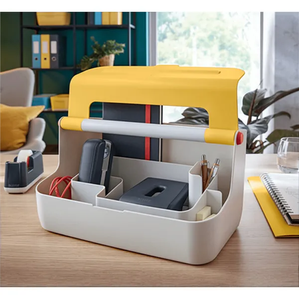 Storage Box Leitz Cosy Yellow ABS 21,4 x 19,6 x 36,7 cm Carrying handle