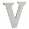 Letter V 2 x 11 cm Wood White (24 Units)