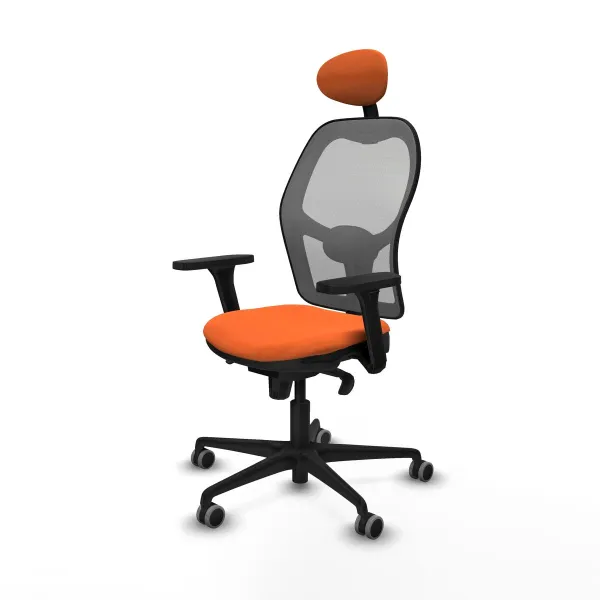 Biroja krēsls ar galvas atbalstu Jorquera Piqueras y Crespo 3D036G1 Oranžs