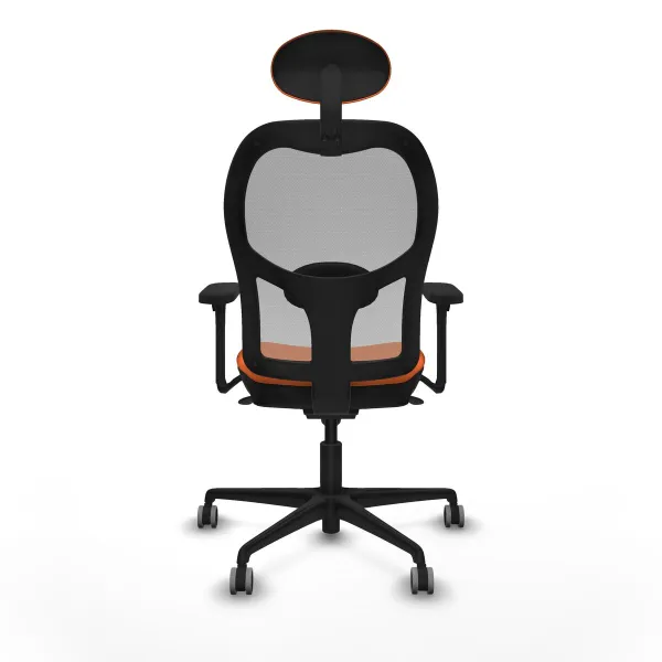 Biroja krēsls ar galvas atbalstu Jorquera Piqueras y Crespo 3D036G1 Oranžs