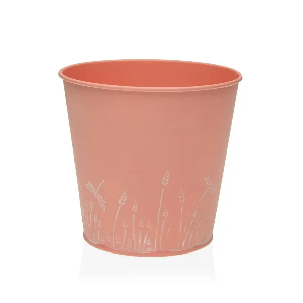 Plant pot Versa Zink Orange Metal (14 cm)