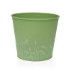 Plant pot Versa Zink Green Metal (16 cm)