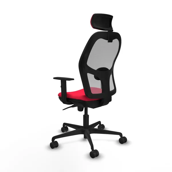 Office Chair with Headrest Jorquera Piqueras y Crespo 1D036N2 Red