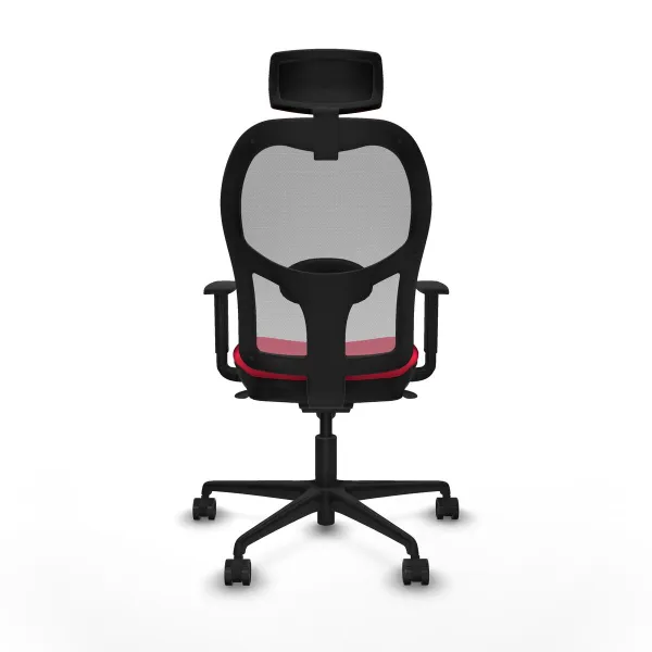Office Chair with Headrest Jorquera Piqueras y Crespo 1D036N2 Red