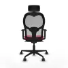 Office Chair with Headrest Jorquera Piqueras y Crespo 1D036N2 Red