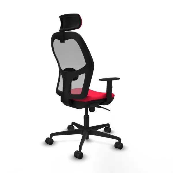 Office Chair with Headrest Jorquera Piqueras y Crespo 1D036N2 Red
