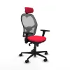 Office Chair with Headrest Jorquera Piqueras y Crespo 3D036N2 Red