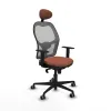 Office Chair with Headrest Jorquera Piqueras y Crespo 1D036G1 Brown Grey