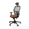 Office Chair with Headrest Jorquera Piqueras y Crespo 1D036G1 Brown Grey