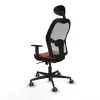 Office Chair with Headrest Jorquera Piqueras y Crespo 1D036G1 Brown Grey