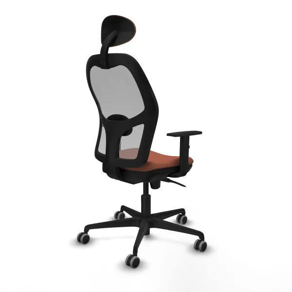 Office Chair with Headrest Jorquera Piqueras y Crespo 1D036G1 Brown Grey