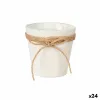 Planter Lasso White Rope Plastic 14 x 12,5 x 14 cm 14 x 14 x 14 cm (24 Units)