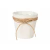 Planter Lasso White Rope Plastic 14 x 12,5 x 14 cm 14 x 14 x 14 cm (24 Units)