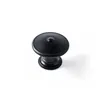 Doorknob Rei 3121 Circular Matt Black Metal 4 Units (Ø 30 x 24 mm)