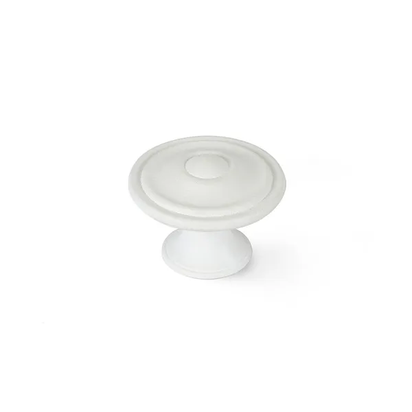 Doorknob Rei 3110 Circular Metal White 4 Units (Ø 35 x 26 mm)