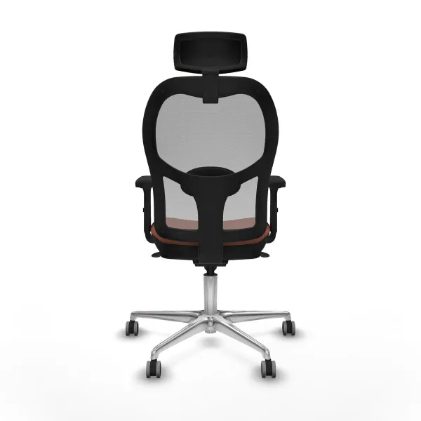 Office Chair with Headrest Jorquera Piqueras y Crespo 2D086G2 Brown Grey