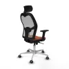 Office Chair with Headrest Jorquera Piqueras y Crespo 2D086G2 Brown Grey