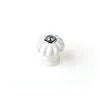 Doorknob Rei e524 Circular Porcelain Metal White 4 Units (Ø 28 x 27 mm)