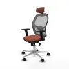 Office Chair with Headrest Jorquera Piqueras y Crespo 2D086N2 Brown Grey