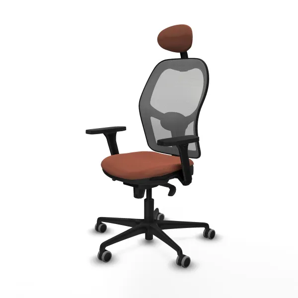 Ofiso kėdė su atrama galvai Jorquera Piqueras y Crespo 3D036G1 Ruda Pilka