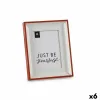 Photo frame Crystal Red White Plastic (2,5 x 24 x 19 cm) (6 Units)