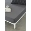 Fitted bottom sheet Naturals ELBA Dark grey 105 x 190/200 cm (Single)