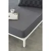 Fitted bottom sheet Naturals ELBA Dark grey 135 x 200 (Double)