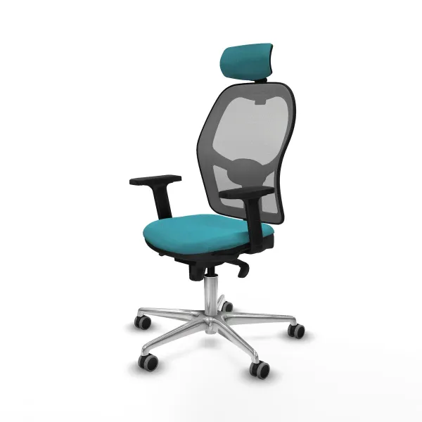 Office Chair with Headrest Jorquera Piqueras y Crespo 2D086G2 Turquoise
