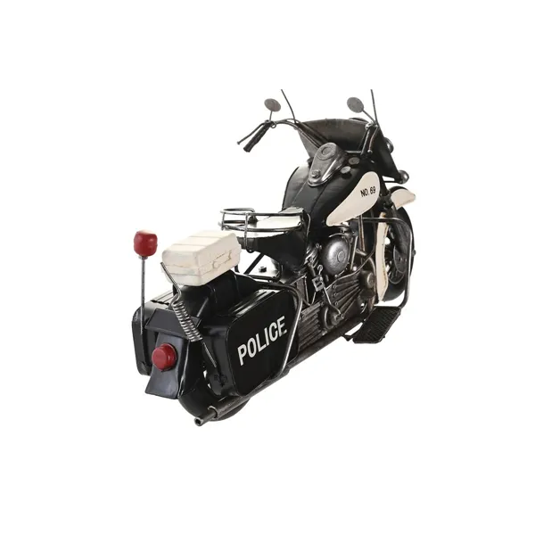 Decorative Figure DKD Home Decor 35 x 14 x 24 cm Black Motorbike White Vintage (2 Units)