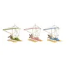 Decorative Figure DKD Home Decor 32,5 x 20,5 x 24 cm Blue Pink Green Vintage (3 Pieces)