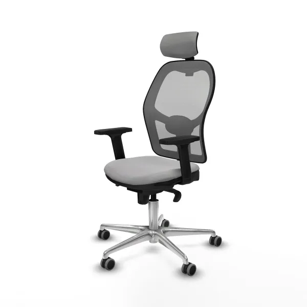 Office Chair with Headrest Jorquera Piqueras y Crespo 2D086G2 Light grey