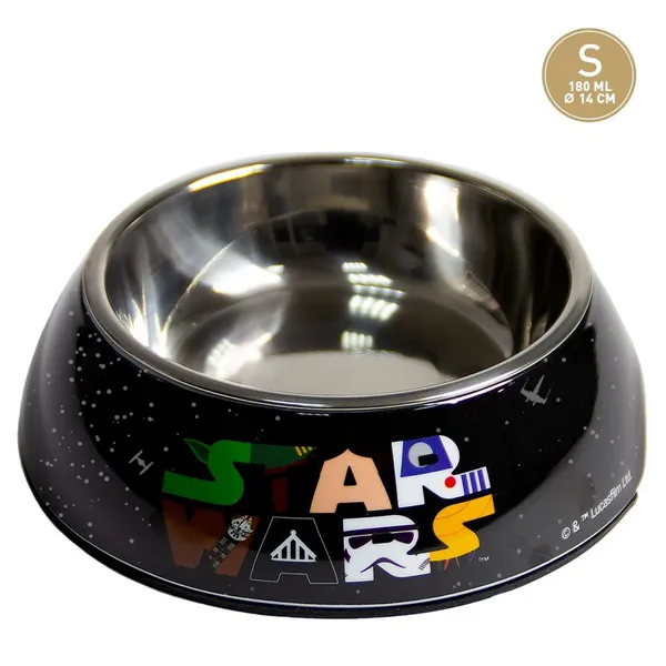 Dog Feeder Star Wars Melamin 180 ml Black Metal