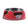 Dog Feeder Minnie Mouse Red Melamin 180 ml Black Metal