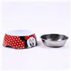 Dog Feeder Minnie Mouse Red Melamin 180 ml Black Metal